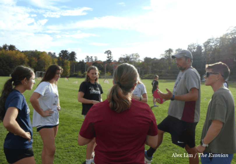 Thump. Whoosh. A soccer ball cuts through the air, a group of girls pursuing it down the field to win possession. Their voices echo across the turf—commands, encouragements, and quick calls that reveal both precision and passion. At the heart of this energy lies the four girls’ varsity soccer captains. 